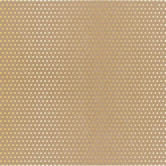 30 Pack: Gold & Kraft Dotted Paper by Recollections®, 12" x 12"